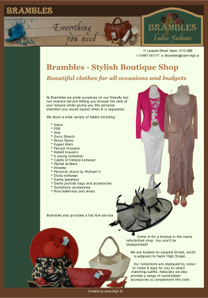 Brambles Ladies fashions